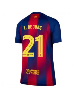 Barcelona Frenkie de Jong #21 Replika Hemmakläder Dam 2025-26 Kortärmad